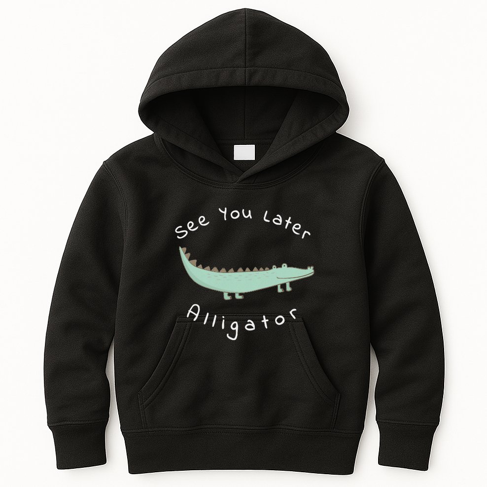 Cute See You Later Alligator Funny Zoo Animal Gift Kids Hoodie