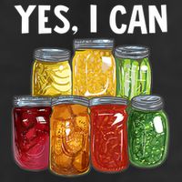 Canning Season Yes I Can Jar Pickling Preserving Food Canner Gift 7 Panel Mesh Trucker Snapback Hat