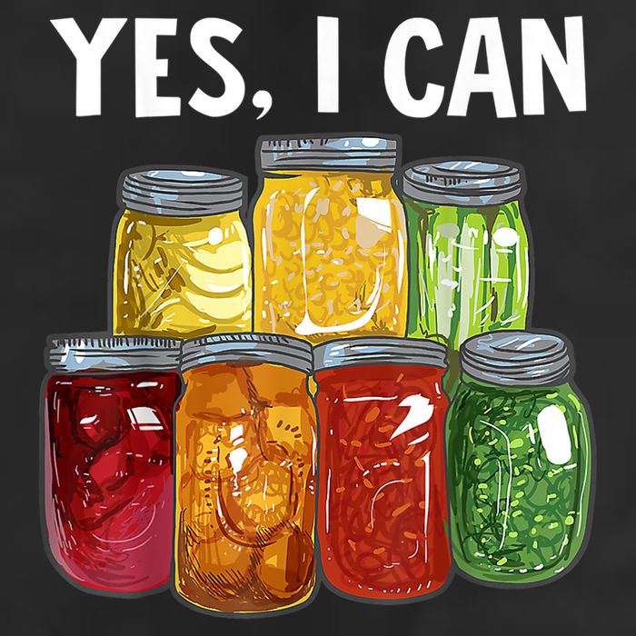 Canning Season Yes I Can Jar Pickling Preserving Food Canner Gift 7 Panel Mesh Trucker Snapback Hat