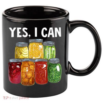 Canning Season Yes I Can Jar Pickling Preserving Food Canner Gift 11oz C Handle Ceramic Mug