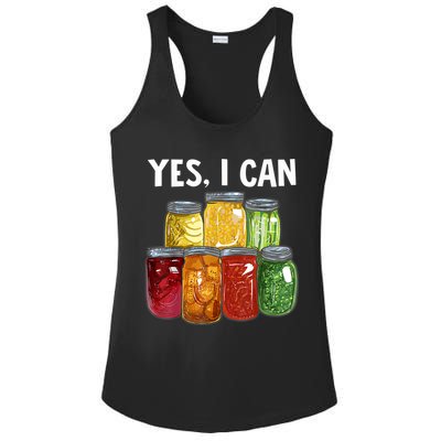 Canning Season Yes I Can Jar Pickling Preserving Food Canner Gift Ladies PosiCharge Competitor Racerback Tank