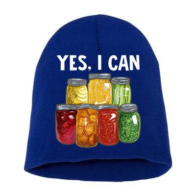 Canning Season Yes I Can Jar Pickling Preserving Food Canner Gift Short Acrylic Beanie