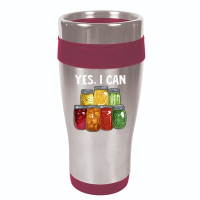 Canning Season Yes I Can Jar Pickling Preserving Food Canner Gift 16oz Travel Tumbler