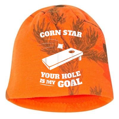 Corn Star Your Hole Is My Goal Cornhole Team Kati - Camo Knit Beanie