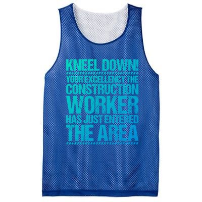 Construction Site Your Excellency Construction Worker Gift Mesh Reversible Basketball Jersey Tank