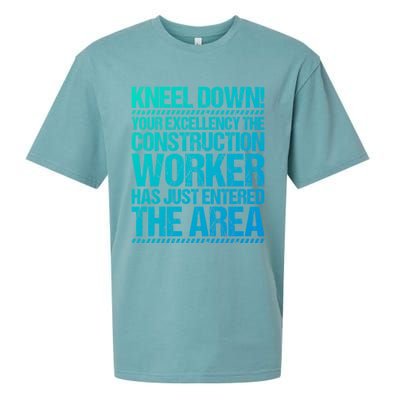 Construction Site Your Excellency Construction Worker Gift Sueded Cloud Jersey T-Shirt