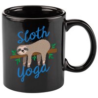 Cute Sloth Yoga Lover Yoga Class Instructor Gym Gift 11oz C Handle Ceramic Mug