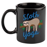 Cute Sloth Yoga Lover Yoga Class Instructor Gym Gift 11oz C Handle Ceramic Mug