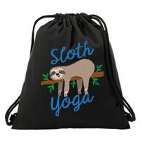 Cute Sloth Yoga Lover Yoga Class Instructor Gym Gift Drawstring Bag
