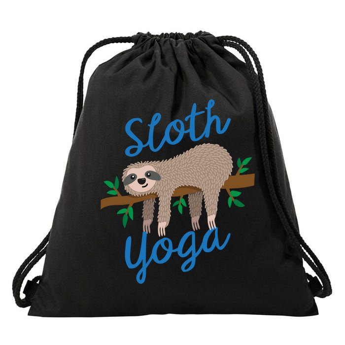 Cute Sloth Yoga Lover Yoga Class Instructor Gym Gift Drawstring Bag