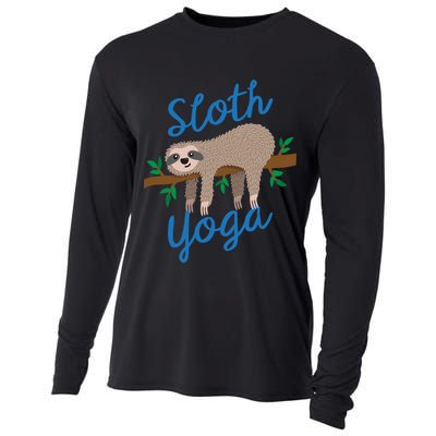 Cute Sloth Yoga Lover Yoga Class Instructor Gym Gift Cooling Performance Long Sleeve Crew