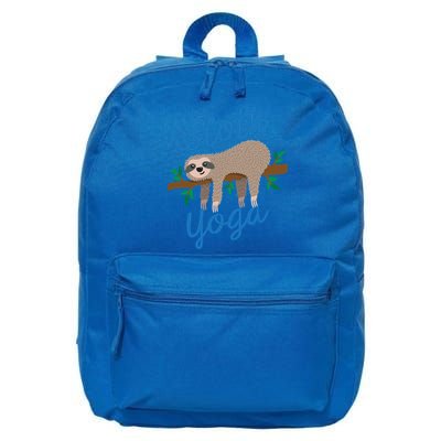 Cute Sloth Yoga Lover Yoga Class Instructor Gym Gift 16 in Basic Backpack