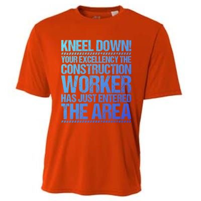 Construction Site Your Excellency Construction Worker Gift Cooling Performance Crew T-Shirt