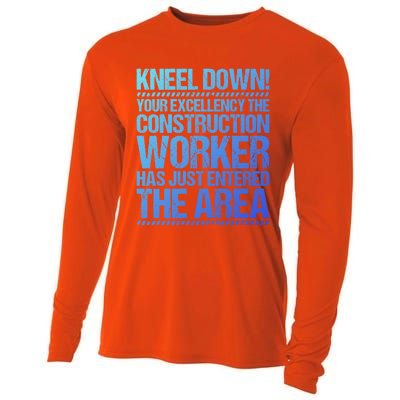 Construction Site Your Excellency Construction Worker Gift Cooling Performance Long Sleeve Crew