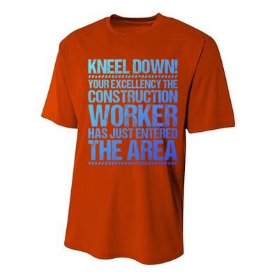 Construction Site Your Excellency Construction Worker Gift Performance Sprint T-Shirt