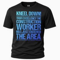 Construction Site Your Excellency Construction Worker Gift Cooling Performance Crew T-Shirt