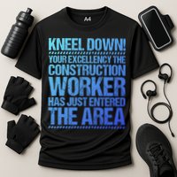Construction Site Your Excellency Construction Worker Gift Cooling Performance Crew T-Shirt