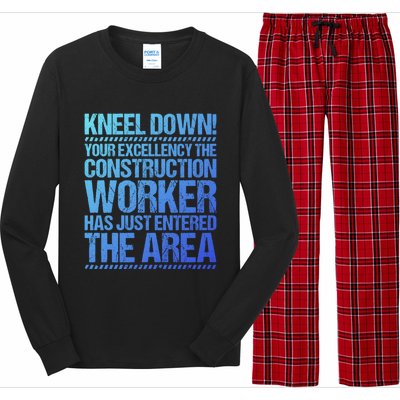 Construction Site Your Excellency Construction Worker Gift Long Sleeve Pajama Set