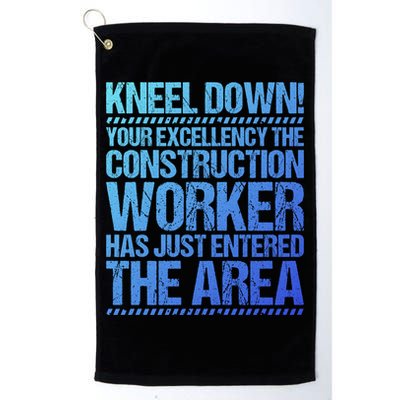 Construction Site Your Excellency Construction Worker Gift Golf Towel