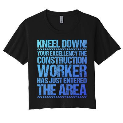 Construction Site Your Excellency Construction Worker Gift Crop Top