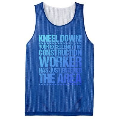 Construction Site Your Excellency Construction Worker Gift Mesh Reversible Basketball Jersey Tank