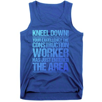 Construction Site Your Excellency Construction Worker Gift Tank Top