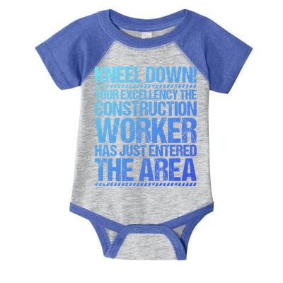 Construction Site Your Excellency Construction Worker Gift Infant Baby Jersey Bodysuit