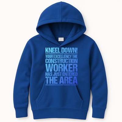 Construction Site Your Excellency Construction Worker Gift Kids Hoodie