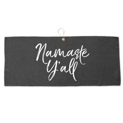 Cute Southern Yoga Quote Funny Namaste Yall Gift Large Microfiber Waffle Golf Towel