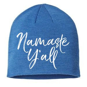 Cute Southern Yoga Quote Funny Namaste Yall Gift Sustainable Beanie