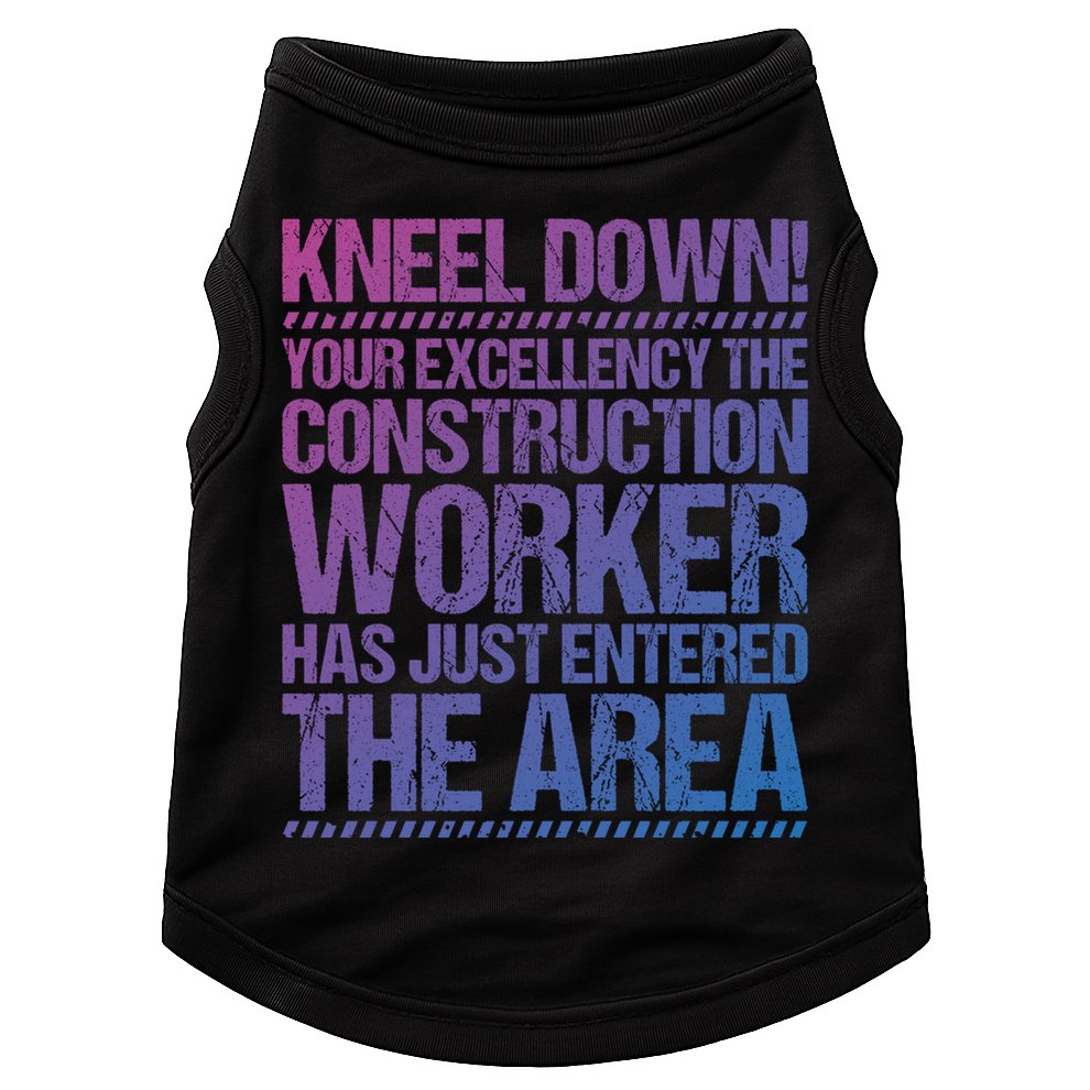 Construction Site Your Excellency Construction Worker Gift Doggie Tank