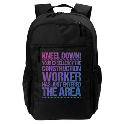 Construction Site Your Excellency Construction Worker Gift Backpack