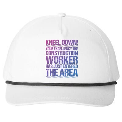 Construction Site Your Excellency Construction Worker Gift Snapback Five-Panel Rope Hat