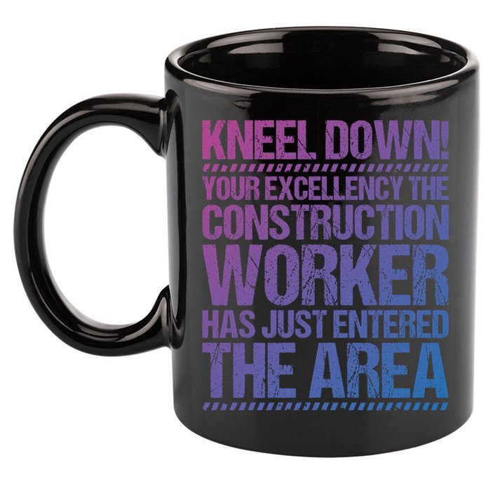 Construction Site Your Excellency Construction Worker Gift 11oz C Handle Ceramic Mug