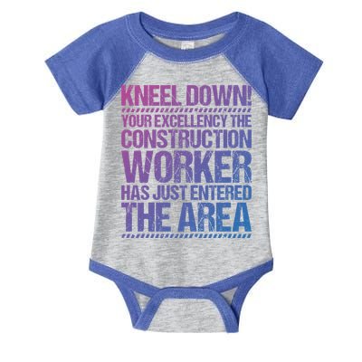 Construction Site Your Excellency Construction Worker Gift Infant Baby Jersey Bodysuit