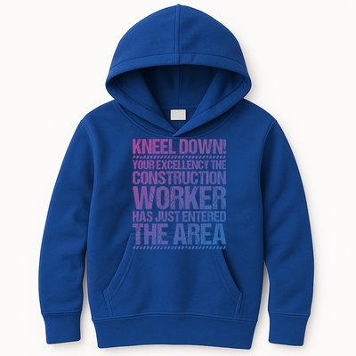 Construction Site Your Excellency Construction Worker Gift Kids Hoodie