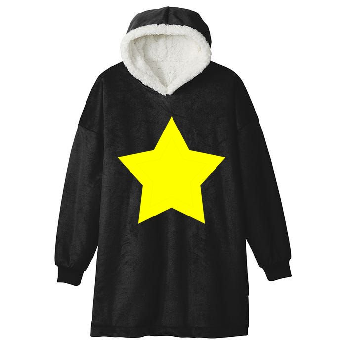 Christmas Star Yellow 5 Sided Star Shape Primary Hooded Wearable Blanket