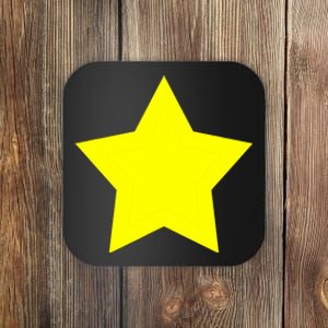 Christmas Star Yellow 5 Sided Star Shape Primary Coaster