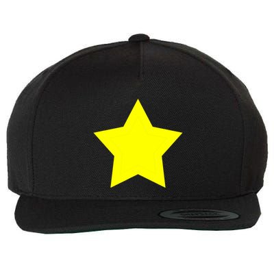 Christmas Star Yellow 5 Sided Star Shape Primary Wool Snapback Cap