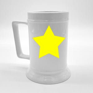 Christmas Star Yellow 5 Sided Star Shape Primary Beer Stein