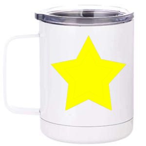 Christmas Star Yellow 5 Sided Star Shape Primary 12 oz Stainless Steel Tumbler Cup