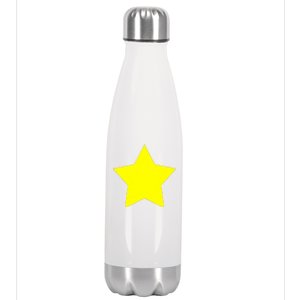 Christmas Star Yellow 5 Sided Star Shape Primary Stainless Steel Insulated Water Bottle