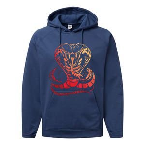 Cobra Snake Zoo Reptile Snake Performance Fleece Hoodie