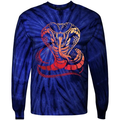 Cobra Snake Zoo Reptile Snake Tie-Dye Long Sleeve Shirt