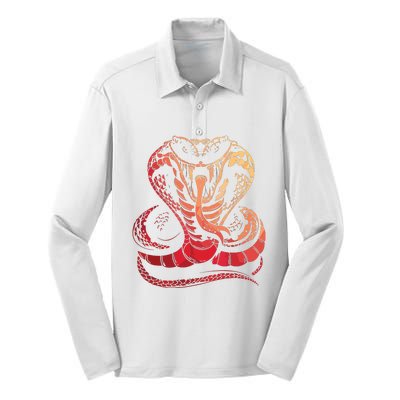 Cobra Snake Zoo Reptile Snake Silk Touch Performance Long Sleeve Polo