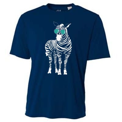 Cool Sunglasses Zebra Zookeeper Wildlife Animal Lover Cooling Performance Crew T-Shirt