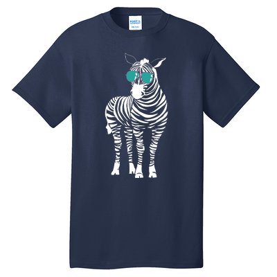 Cool Sunglasses Zebra Zookeeper Wildlife Animal Lover Tall T-Shirt