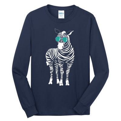 Cool Sunglasses Zebra Zookeeper Wildlife Animal Lover Tall Long Sleeve T-Shirt