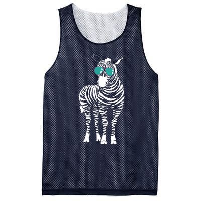 Cool Sunglasses Zebra Zookeeper Wildlife Animal Lover Mesh Reversible Basketball Jersey Tank