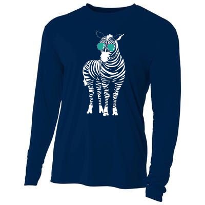 Cool Sunglasses Zebra Zookeeper Wildlife Animal Lover Cooling Performance Long Sleeve Crew